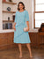 A-Line/Princess Scoop Half Sleeves Knee-Length Mother of the Bride Dresses with Ruffles
