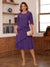 A-Line/Princess Scoop Half Sleeves Knee-Length Mother of the Bride Dresses with Ruffles