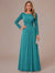 A-Line/Princess Scoop Long Sleeves Ruched Mother of the Bride Dresses with Appliques