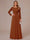 A-Line/Princess Scoop Long Sleeves Ruched Mother of the Bride Dresses with Appliques