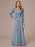 A-Line/Princess Scoop Long Sleeves Ruched Mother of the Bride Dresses with Appliques