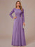 A-Line/Princess Scoop Long Sleeves Ruched Mother of the Bride Dresses with Appliques