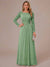A-Line/Princess Scoop Long Sleeves Ruched Mother of the Bride Dresses with Appliques