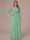 A-Line/Princess Scoop Long Sleeves Ruched Mother of the Bride Dresses with Appliques