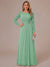 A-Line/Princess Scoop Long Sleeves Ruched Mother of the Bride Dresses with Appliques