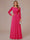A-Line/Princess Scoop Long Sleeves Ruched Mother of the Bride Dresses with Appliques