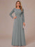 A-Line/Princess Scoop Long Sleeves Ruched Mother of the Bride Dresses with Appliques