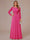 A-Line/Princess Scoop Long Sleeves Ruched Mother of the Bride Dresses with Appliques