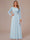 A-Line/Princess Scoop Long Sleeves Ruched Mother of the Bride Dresses with Appliques