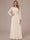 A-Line/Princess Scoop Long Sleeves Ruched Mother of the Bride Dresses with Appliques