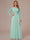 A-Line/Princess Scoop Long Sleeves Ruched Mother of the Bride Dresses with Appliques