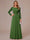 A-Line/Princess Scoop Long Sleeves Ruched Mother of the Bride Dresses with Appliques