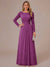 A-Line/Princess Scoop Long Sleeves Ruched Mother of the Bride Dresses with Appliques