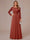 A-Line/Princess Scoop Long Sleeves Ruched Mother of the Bride Dresses with Appliques