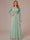 A-Line/Princess Scoop Long Sleeves Ruched Mother of the Bride Dresses with Appliques
