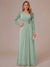 A-Line/Princess Scoop Long Sleeves Ruched Mother of the Bride Dresses with Appliques
