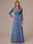 A-Line/Princess Scoop Long Sleeves Ruched Mother of the Bride Dresses with Appliques