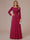 A-Line/Princess Scoop Long Sleeves Ruched Mother of the Bride Dresses with Appliques