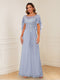 A-Line/Princess Illusion Scoop Appliques Ruched Mother of the Bride Dresses