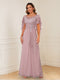 A-Line/Princess Illusion Scoop Appliques Ruched Mother of the Bride Dresses