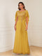 A-Line/Princess Illusion Scoop Appliques Ruched Mother of the Bride Dresses