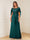 A-Line/Princess Illusion Scoop Appliques Ruched Mother of the Bride Dresses