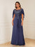 A-Line/Princess Illusion Scoop Appliques Ruched Mother of the Bride Dresses