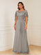 A-Line/Princess Illusion Scoop Appliques Ruched Mother of the Bride Dresses
