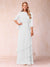A-Line/Princess Scoop Ruched Floor-Length Mother of the Bride Dresses with Ruffles & Jacket