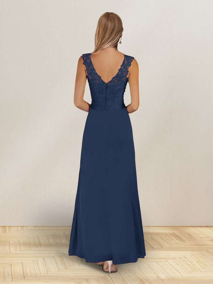 A-Line/Princess Sleeveless Long Formal Evening Dresses With Ruffles &amp; Jacket