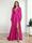 A-Line/Princess V-Neck Long Sleeves FLoor-Length Formal Dresses with Split Side