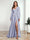 A-Line/Princess V-Neck Long Sleeves FLoor-Length Formal Dresses with Split Side