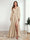 A-Line/Princess V-Neck Long Sleeves FLoor-Length Formal Dresses with Split Side