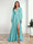 A-Line/Princess V-Neck Long Sleeves FLoor-Length Formal Dresses with Split Side