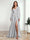 A-Line/Princess V-Neck Long Sleeves FLoor-Length Formal Dresses with Split Side