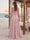 A-Line/Princess Off-the-Shoulder Sleeveless Floor-Length Bridesmaid Dresses With Split Side & Belt