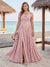 A-Line/Princess Off-the-Shoulder Sleeveless Floor-Length Plus Size Bridesmaid Dresses With Split Side & Belt