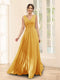 A-Line V-Neck Sleeveless Chiffon Bridesmaid Dresses With Pockets