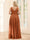 A-Line V-Neck Sleeveless Chiffon Plus Size Bridesmaid Dresses With Pockets