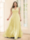 A-Line V-Neck Sleeveless Chiffon Plus Size Bridesmaid Dresses With Pockets