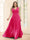 A-Line V-Neck Sleeveless Chiffon Plus Size Bridesmaid Dresses With Pockets