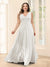 A-Line V-Neck Sleeveless Chiffon Plus Size Bridesmaid Dresses With Pockets