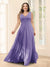 A-Line V-Neck Sleeveless Chiffon Plus Size Bridesmaid Dresses With Pockets