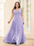 A-Line V-Neck Sleeveless Chiffon Plus Size Bridesmaid Dresses With Pockets