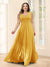 A-Line V-Neck Sleeveless Chiffon Plus Size Bridesmaid Dresses With Pockets