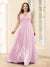 A-Line V-Neck Sleeveless Chiffon Plus Size Bridesmaid Dresses With Pockets