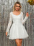 A-Line/Princess Sweetheart Tulle Short Dresses with Appliques & Lace