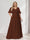 A-Line/Princess V-Neck Half Sleeves Chiffon Plus Size Bridesmaid Dresses with Pockets