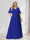 A-Line/Princess V-Neck Half Sleeves Chiffon Plus Size Bridesmaid Dresses with Pockets