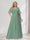 A-Line/Princess V-Neck Half Sleeves Chiffon Plus Size Bridesmaid Dresses with Pockets